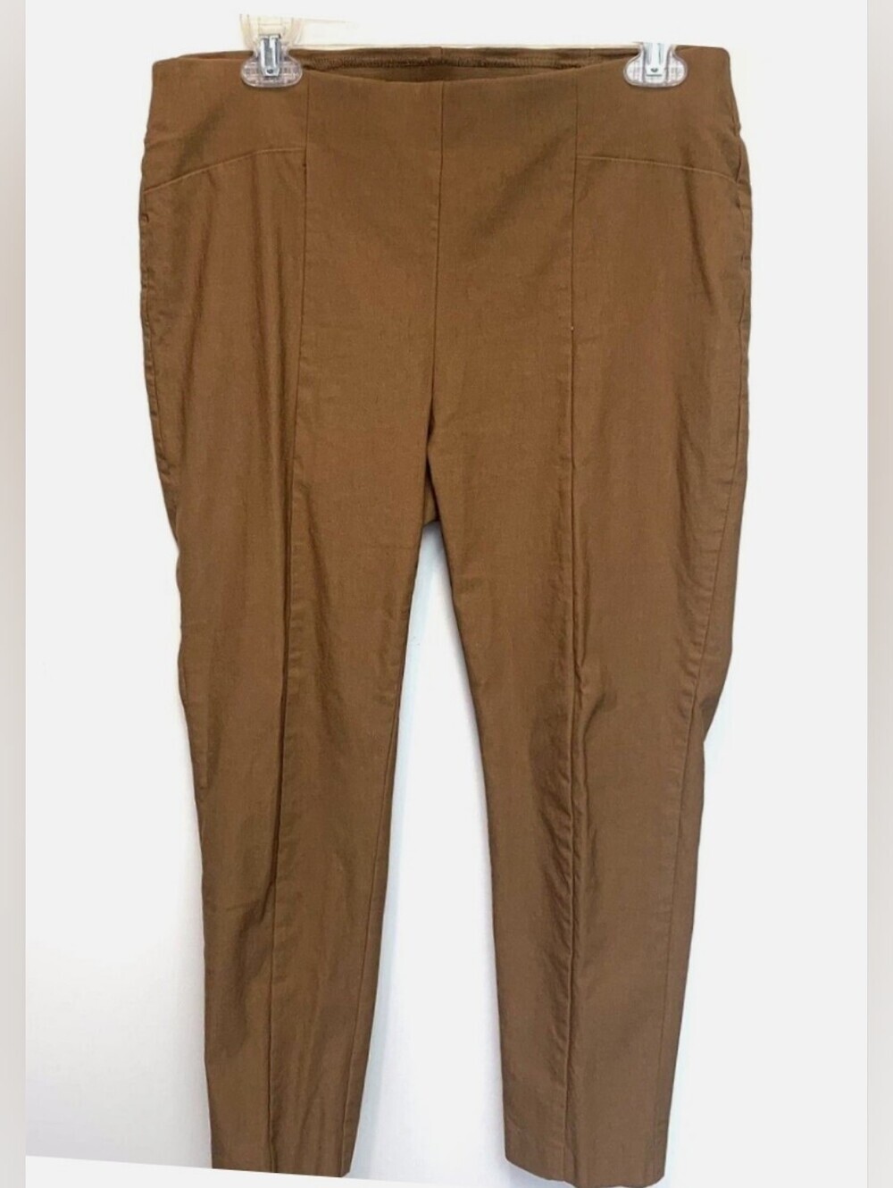So Slimming By Chico's Pull-On Ankle  Womens Straight Leg Pant Faux Pockets Sz15